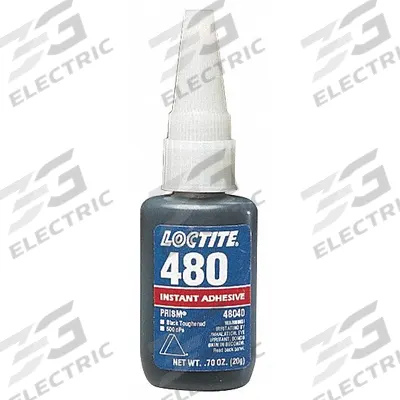 LOCTITE Instant Adhesive: 480, Rubber, 0.7 fl oz, Bottle, Black, Thin Liquid - Instant Adhesives for Rubber & Leather