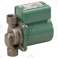 Circulating Pump: 1/40 hp HP, 115V AC, Stainless Steel, 1, 12 gpm, 10 ft Max. Head, Inline (MPN 006-ST4-1). Key specifications — Nameplate Voltage: 115V AC; Connection Type: FNPT; Brand: TACO; Includes Volute: Volute Included; System Type: Potable Water.