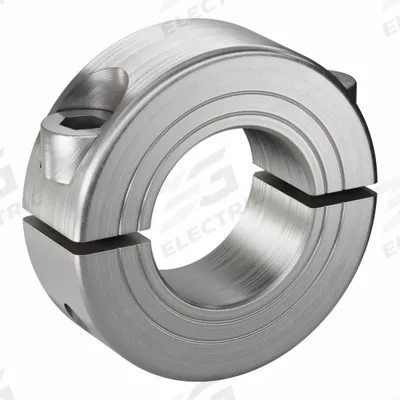 RULAND MANUFACTURING Shaft Collar: 2-Piece, Metric, Round, Clamp-On, 22 mm Bore Dia - Stainless Steel Shaft Collars