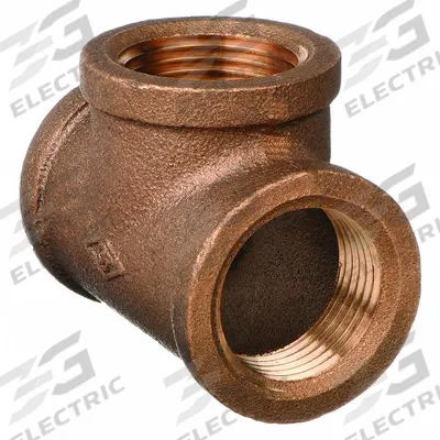 APPROVED VENDOR Metal Pipe Tee: Tee, 1 1/4 in x 1 1/4 in x 1 1/4 in, Brass - Low-Pressure Threaded Pipe Fittings
