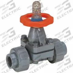HAYWARD Diaphragm Valve: 1 in, CPVC, 2-Way, NPT x Socket, 150 psi Max Pressure (CWP), EPDM/PTFE (MPN DAB2010UPF). Key specifications — Diaphragm Material: PTFE; Special Features: Position Indicator; Brand: HAYWARD.