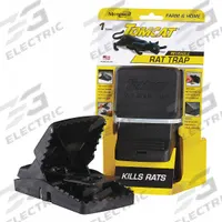 TOMCAT Rat Trap: Snap Trap, 8 3/4 in Overall Ht, 5 1/4 in Overall Wd, Plastic, Reusable (MPN 33521). Key specifications — Reusable: Yes; Material: Plastic; Brand: TOMCAT.