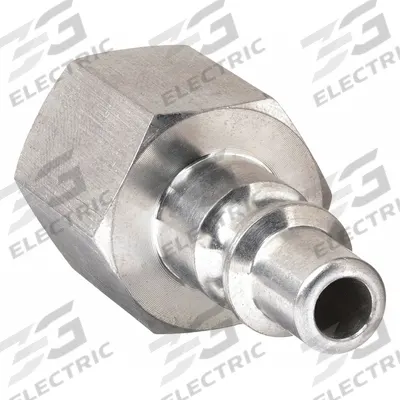 SPEEDAIRE Quick Connect Hose Coupling: 1/4 in Body Size, 1/2 in Hose Fitting Size - Asian-Style High-Flow Stainless Steel Quick-Connect Air Coupling Plugs