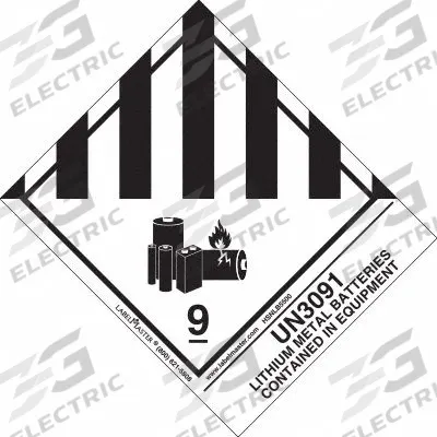 LABELMASTER Container Label: Lithium Battery Miscellaneous Dangerous Goods, Paper, Label - Class 9: Miscellaneous Hazardous Materials