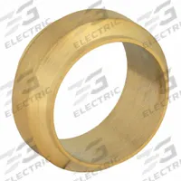 PARKER Compression Fitting Sleeve: 14 mm OD Fitting Size, Compression, Brass, 14 mm Overall Lg (MPN 0124 14 00). Key specifications — Brand: PARKER.