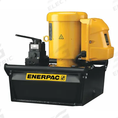 ENERPAC Hydraulic Pump: 10,000 psi Max. Op Pressure, 120 cu in/min Max. Flow Rate - Corded High-Power Stationary Electric Hydraulic Pump Units