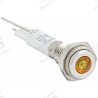 APPROVED VENDOR Flush Panel Light: 6 mm Panel Mounting Hole Dia, LED, Yellow, Flush Head, H06 (MPN 24M038). Key specifications — Brand: APPROVED VENDOR; Electrical Connection: Lead for Soldering.