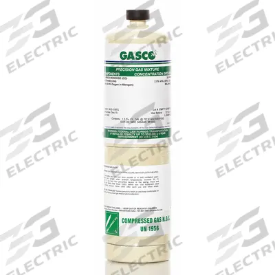 GASCO Calibration Gas: Nitrogen, Disposable, +/-5% Accuracy, O2, Calibration Gas - Calibration Gases for Portable Gas Detectors