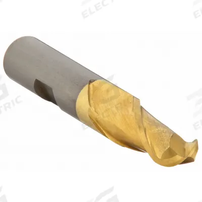 CLEVELAND Ball End Mill: High Speed Steel, TiN Coated, 2 Flute, 1/2" Mill Dia, 1" LOC - General Purpose High-Speed Steel Ball End Mills