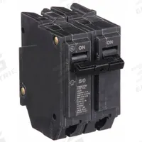 GE Miniature Circuit Breaker: THQL, 50 A, 120/240V AC, Single Phase, 10kA at 120/240V AC, Std (MPN THQL2150). Key specifications — Amps: 50 A; AC Voltage Rating: 120/240V AC; Phase: Single; Max. AIR Rating: 10kA at 120/240V AC; For Use With: Power Mark Gold Load Centers and AQ Lighting Panels.