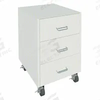 Mobile Cabinet: 27 1/8 in Overall Ht, 22 in Overall Dp, 18 in Overall Wd, Steel, 3 Drawers, 0 Doors (MPN GRJTP1072-18-2). Key specifications — Product Type: Mobile Cabinet; Brand: INSTOCK; Material: Steel; Cabinet Type: Mobile Cabinets.