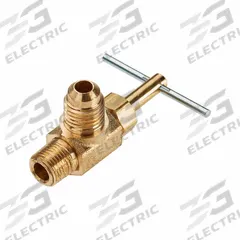 PARKER Needle Valve: Angle Valve Body, Brass, Screw-In Bonnet, 1/4 in Pipe Size, Flare x MIP, Flare (MPN NV101F-6-4). Key specifications — For Media: Water; Standards: RoHS; Brand: PARKER; Valve Series: NV; Connection Gender - Side 2: Male; Connection Type - Side 1: Flare; Connection Type - Side 2: IPS; Connection Type: Flare x MIP.