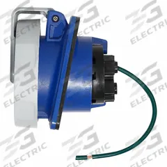 LEVITON Pin and Sleeve Receptacle: Blue, 250V AC, Single Phase, 30 A, 2 Pole, 3 Wire, IEC Grounding (MPN 330R6WLEV). Key specifications — Brand: LEVITON.
