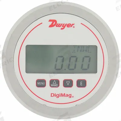 Dwyer Digital Differential Pressure Gauge: DM-1000, 0.125 in Tubing, Center Back - Digital Differential Air Flow Gauges for Air & Compatible Gases