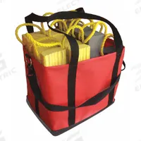 R&B FABRICATIONS Tote Bag: Vinyl, Red, 3,094 cu in Interior Volume, 13 in Lg, 17 in Wd, 14 in Ht (MPN RB-890-RD-N). Key specifications — Color: Red; Material: Vinyl; Brand: R&B FABRICATIONS.