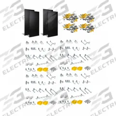 TRITON PRODUCTS Pegboard Panel Kit: Round, 1/4 in Peg Hole Size, 48 in x 24 in x 1/4 in, ABS, Black (MPN DB-4BK Kit). Key specifications — Material: ABS; Finish: Matte; Peg Hole Shape: Round; Includes: (4) Multi-Prong Tool Holder; Color: Black; Brand: TRITON PRODUCTS.