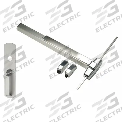 VON DUPRIN Surface Vertical Rod: 3 ft Max Door Wd - Surface Vertical Rod Push Bars