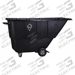 GRAINGER Tilt Truck: 27 cu ft, 850 lb, 77 in L x 33 in W x 42 1/2 in H, (2) Axle-Mounted/(2) Swivel (MPN 21VK49). Key specifications — Color: Black; Brand: GRAINGER; Caster/Wheel Configuration: (2) Swivel.
