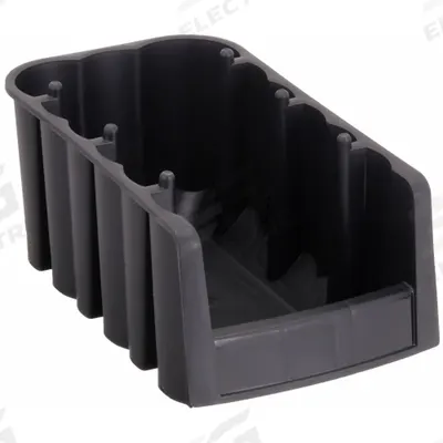 AKRO-MILS Stacking and Nesting Tote: 6 5/8 in x 11 7/8 in x 5 in, Black, 12 lb Load Capacity - Colored Plastic Bins