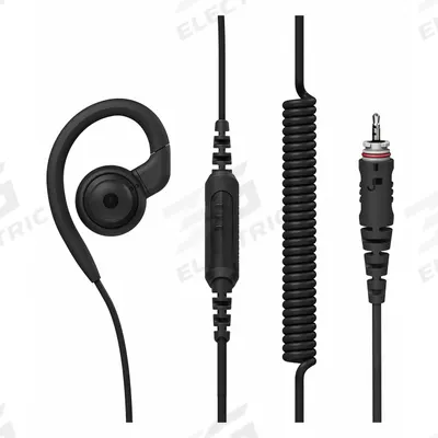 MOTOROLA Earpiece: Fits Motorola, For CLPe Series, Ear Hook, Push To Talk, Black - Motorola-Compatible Earpieces & Headsets
