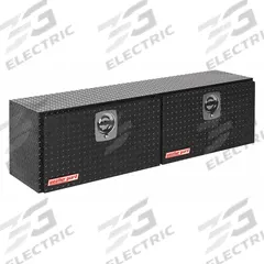 WEATHER GUARD Topside Truck Box: Topside Truck Box, Double Drop-Down Doors Lid, D-Handle, Aluminum (MPN 365-5-02). Key specifications — Brand: WEATHER GUARD; Color: Gloss Black; Lock Type: Keyed.