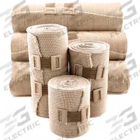 MEDSOURCE Elastic Bandages: 5 yd Dressing Lg, 4 in Dressing Wd, Cotton, Sterile, Clips, 50 PK (MPN MS-EB004). Key specifications — Water Resistance: Not Water Resistant; Self-Adhesion: Self-Adhering; Unitized: Unitized; Standards: FDA; Manufacturer Part Number: MS-EB004; Package Type: Packet; Product Type: Elastic Bandage; Sterility: Sterile.