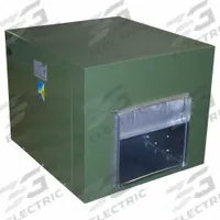In-Line Duct Blower: 9 3/4 in Wheel, Direct Drive, Includes Drive Pack, 2,300 cfm @ 0.250 in SP (MPN 209DD100EC). Key specifications — Brand: CANARM; Assembly: Assembled; Nameplate Voltage: 115/208-230V; Motor Enclosure: Open Dripproof.