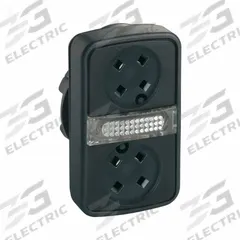 SCHNEIDER ELECTRIC Multihead Operator: Illuminated, 3 Button, Flush Profile, 22 mm Mounting Size (MPN ZB5AW7A9). Key specifications — Brand: SCHNEIDER; Action: Momentary/Momentary/Momentary; Series: XB5; Push Button Material Type: Non-Metallic.