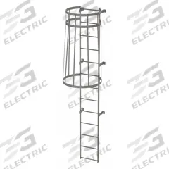 TRI-ARC Fixed Ladder with Safety Cage: 12 ft Overall Ht, 18 in Overall Wd, Steel, 13 Rungs (MPN WLFC1113). Key specifications — Brand: TRI-ARC; Assembly: Assembled; Number of Sections: 1.