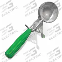 CRESTWARE Disher: 3.3 oz Capacity, 18-8 Stainless Steel/Plastic, NSF Certified, 2 1/2 in Bowl Dia (MPN D12). Key specifications — Manufacturer Part Number: D12; Material: 18-8 Stainless Steel/Plastic; NSF Certified: Yes; Product Type: Thumb Disher; Scoop Size: #12; Brand: CRESTWARE.