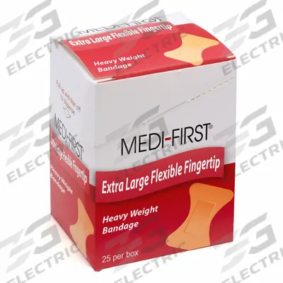 APPROVED VENDOR Adhesive Bandage: Fingertip Bandages, 1 3/4 in Wd, 3 in Lg