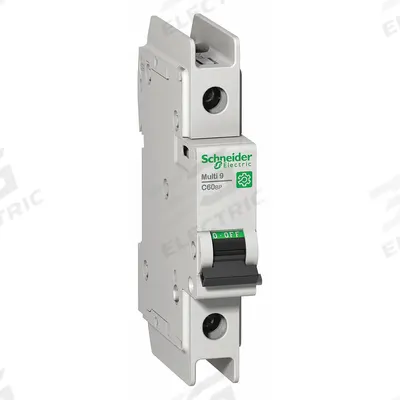 SCHNEIDER Miniature Circuit Breaker: 2 A Amps, 60V DC, 14kA at 120/240V AC - C-Curve, 1-Pole UL489 DIN Rail-Mount Miniature Circuit Breakers