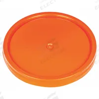 BASCO Pail Lid: Gasketed/Snap-On/Tear Tab, 12 1/4 in Overall Dia, Orange, Plastic, FDA Compliant (MPN ROP2100CVR-TT-OR). Key specifications — attr1265148: Not Rated; attr1188872: BASCO; attr1265149: 1H2/Y27/S; attr1188855: 55KZ01; attr1188854: Plastic.