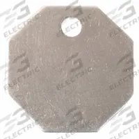 APPROVED VENDOR Blank Tag: Stainless Steel, Silver, 0.035 in Thick, Octagon, 25 PK (MPN 43721). Key specifications — Material: Stainless Steel; Color: Silver; Brand: APPROVED VENDOR.