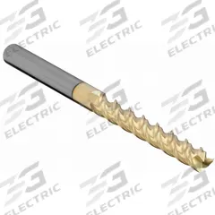 APPROVED VENDOR Square End Mill: Carbide, ZrN Coated, 3 Flute, 1/4" Mill Dia, 3/4" LOC, 2-1/2" OAL (MPN 273-250750D)