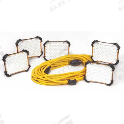 SOUTHWIRE Temporary Job Site Light Stringer: LED, Corded, String Light, 50 ft Power Cord Lg - String Lights