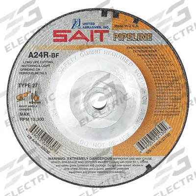 UNITED ABRASIVES-SAIT Cut-Off & Grinding Wheel: Type 27, 6" x 1/8" x 5/8"-11, Aluminum Oxide - General Purpose Combination Wheels for Pipelines