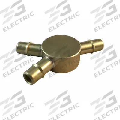 MEM-CO Barbed Wye: 1/16 in ID x 1/16 in ID x 1/16 in ID Size, Barbed x Barbed x Barbed - Nickel-Plated Brass Barbed Tube Fittings