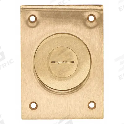 HUBBELL WIRING DEVICE-KELLEMS Floor Box Cover: Rectangular, Gold, Brass - Brass Electrical Floor Box Covers