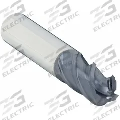 OSG Ball End Mill: Carbide, TiAlN Coated, 4 Flute, 11/16" Mill Dia, 1-3/8" LOC, 4" OAL (MPN HP441-6875-BN)
