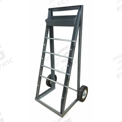 APPROVED VENDOR Wire-Spool Dispensing Cart: 300 lb Load Capacity, Gray - 2-Wheel Tilt-Style Wire-Spool Dispensing Carts
