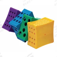 Tube Rack: 4 1/4 in Overall Wd, 4 1/4 in Overall Ht, 8 3/4 in Overall Lg, Polypropylene, Multicolor (MPN HS29040A). Key specifications — Material: Polypropylene; Mounting Location: Benchtop; Color: Multicolor; Product Type: Test Tube Rack; Total Holding Capacity: (6) 15 to 20 mL Tubes; Brand: HEATHROW SCIENTIFIC.