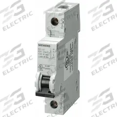 SIEMENS IEC Miniature Circuit Breaker: 0.5 A Amps, 60V DC, 14kA at 240V AC, Screw Clamp, 5SJ4, AC/DC (MPN 5SJ41057HG40). Key specifications — Brand: SIEMENS; DC Voltage Rating: 60V DC; Max. AIR Rating: 14kA at 240V AC; Terminal Connection: Screw Clamp; AC Voltage Rating: 240V AC; Series: 5SJ4.
