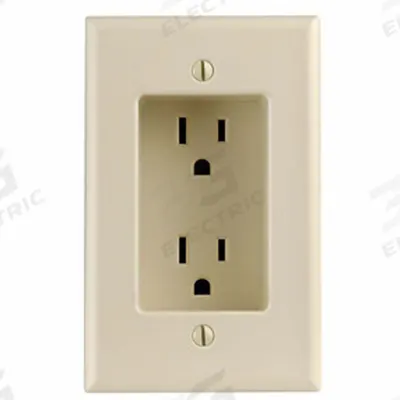 LEVITON Receptacle: Duplex, 5-15, Ivory, 125V AC, 15 A, 2 Pole / 3 Wire (MPN 689-I) - General Purpose Receptacles