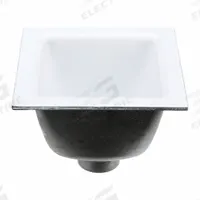 ZURN Floor Sink: 12 in Overall Wd, 6 in Sump Dp, 3 in Nominal Pipe Size, No Hub, Square, Enamel (MPN FD2375-NH3). Key specifications — Color: White; Connection Type: No Hub; Brand: ZURN; Finish: Enamel.
