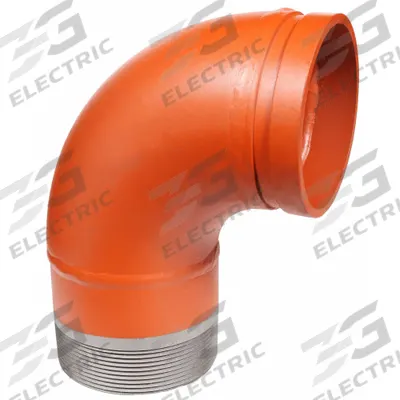 GRUVLOK Metal Pipe Elbow: 90° Elbow, 4 in x 4 in, Ductile Iron - Grooved Pipe Fittings