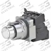 SIEMENS Illuminated Push Button: Illuminated, Extended Profile, Non-Metallic, 30 mm, 1NO/1NC (MPN 52PT6DBAB). Key specifications — Brand: SIEMENS; Action: Momentary; Series: Class 52; Push Button Material Type: Non-Metallic.