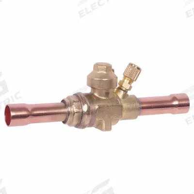 Parker Refrigerant Ball Valve: 13.9 Cv, 5/8 in Female Sweat, Access Port, No Relief Port - Sweat Connection Refrigeration Ball Valves