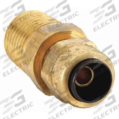 PARKER Compression Fitting Adapter: 5/16 in OD x 1/4 in Pipe Fitting Size, Compression x MNPT - Creep-Resistant Self-Aligning Brass Compression Fittings
