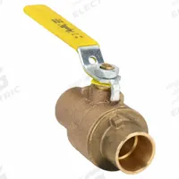 APOLLO Manual Two-Way Ball Valve: 1 in, Bronze, Straight, Sweat x Sweat, 600 psi Max. Pressure (CWP) (MPN 77C20501A). Key specifications — Brand: APOLLO; Handle: Lever.